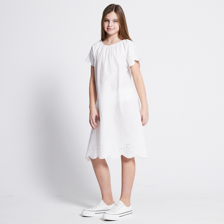 Broderie dress "Isolde" White